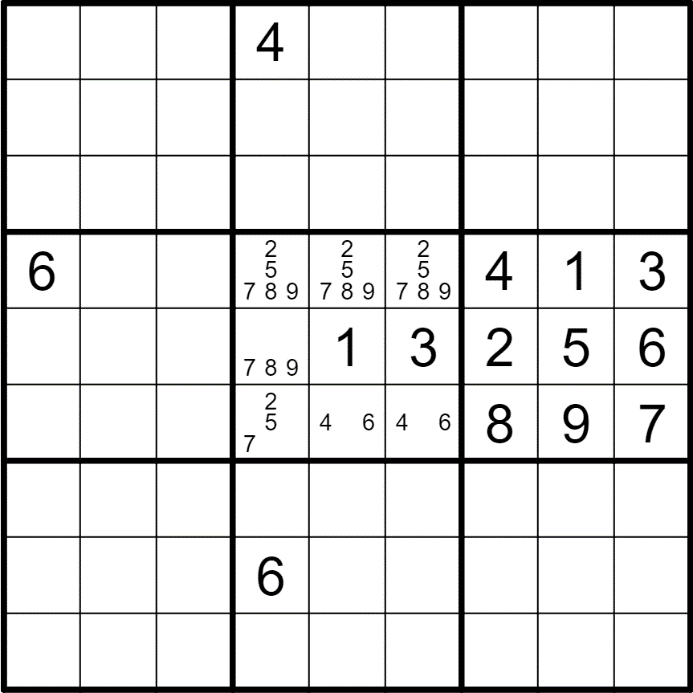 Basic solving techniques of a sudoku puzzle, applicable to easy, medium, hard levels